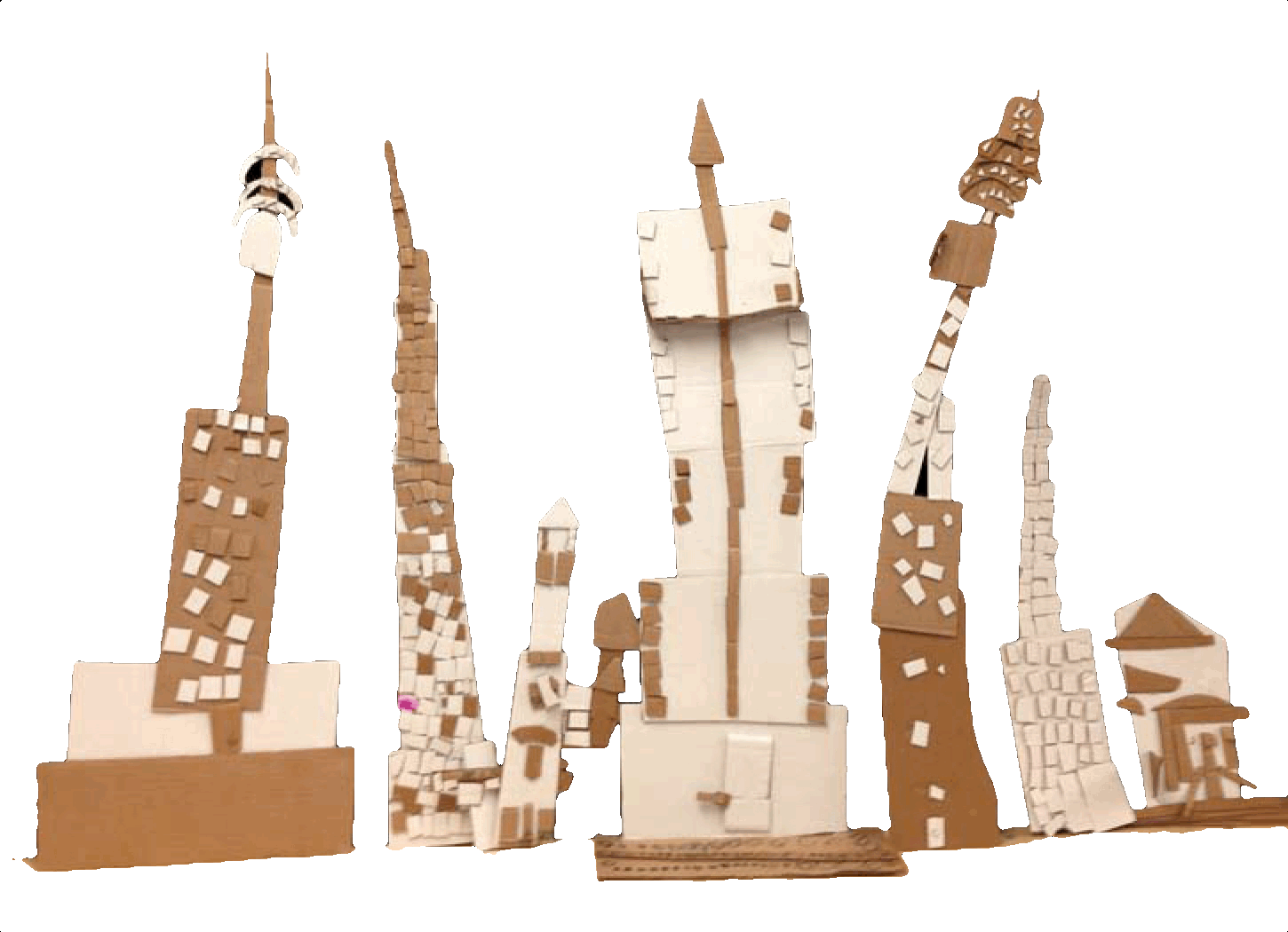 cityscape made out of cardboard