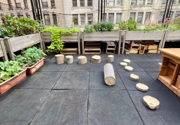 logs stacked on rooftop